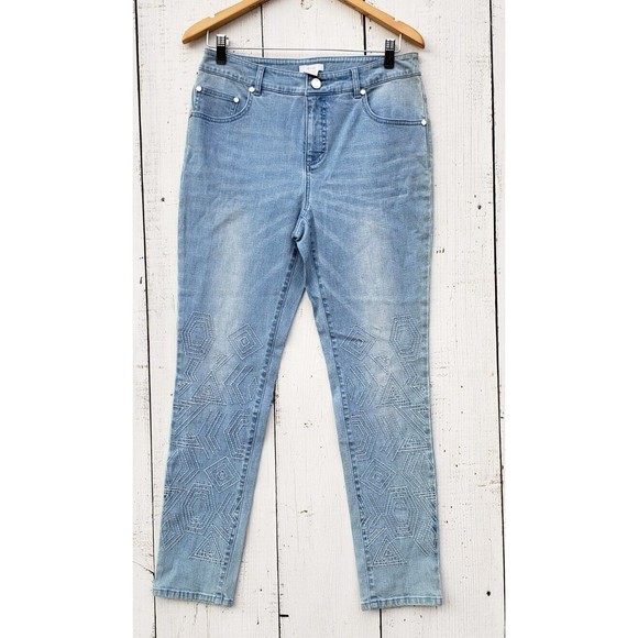 ERIC Light Wash Blue High-Waist Skinny Fit Ankle Jeans Women's Size 8 NEW - Picture 1 of 6
